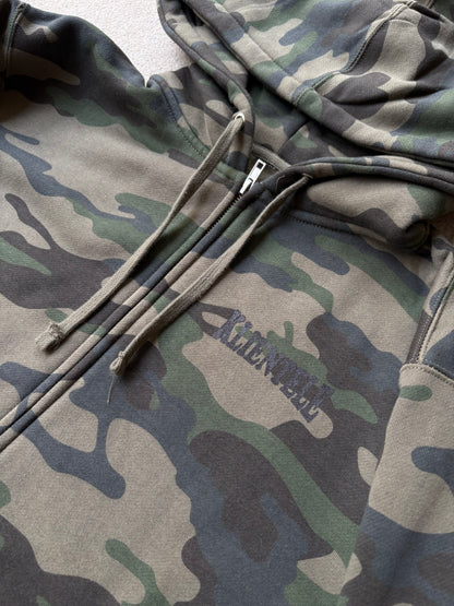 Smiley Rhinestone Zip Up (Camo)