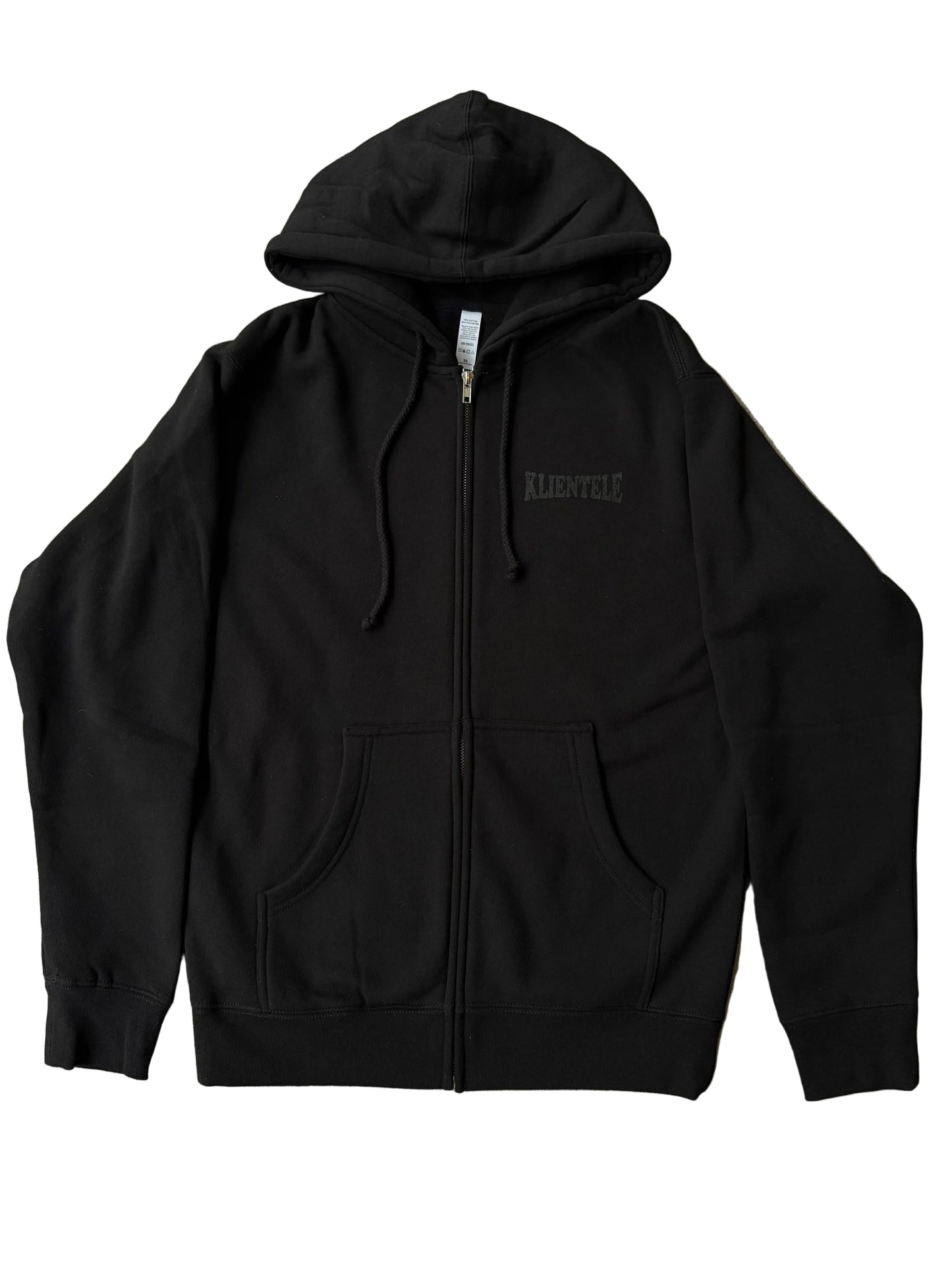 Smiley Rhinestone Zip Up (Triple Black)